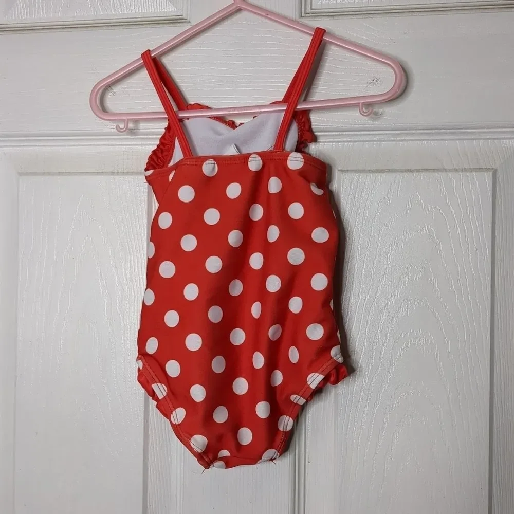 Disney Minnie Mouse Baby Girl Ruffle One Piece Swimsuit Size 18M